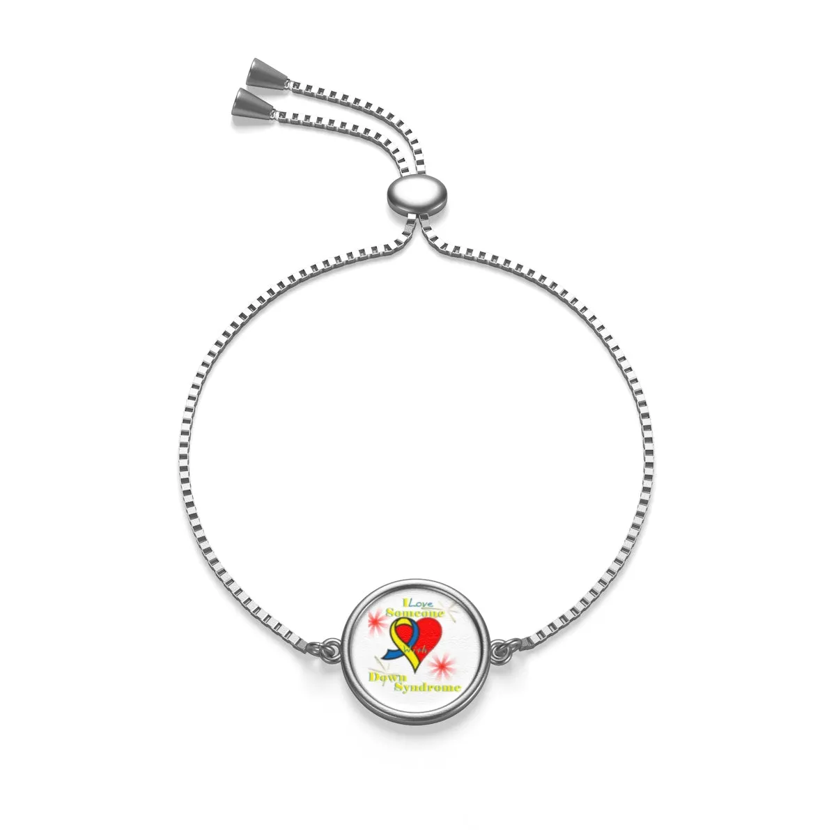 "I Love Someone with Down Syndrome" Box Chain Bracelet