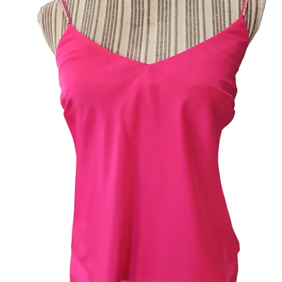 RACHEL ZOE Women Gorgeous 2 Piece Set Pink Satin Nightgown Size XS