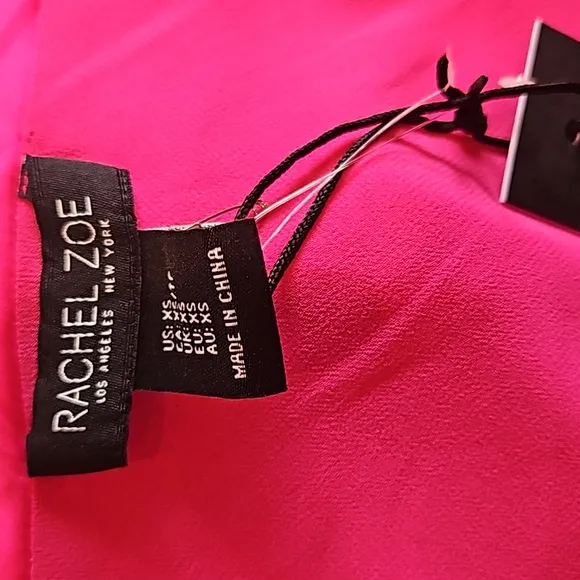 RACHEL ZOE Women Gorgeous 2 Piece Set Pink Satin Nightgown Size XS