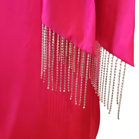 RACHEL ZOE Women Gorgeous 2 Piece Set Pink Satin Nightgown Size XS