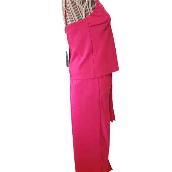 RACHEL ZOE Women Gorgeous 2 Piece Set Pink Satin Nightgown Size XS