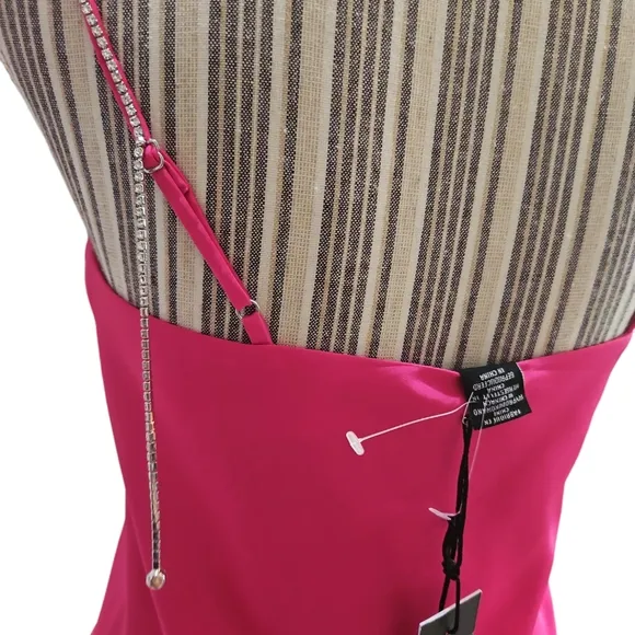 RACHEL ZOE Women Gorgeous 2 Piece Set Pink Satin Nightgown Size XS