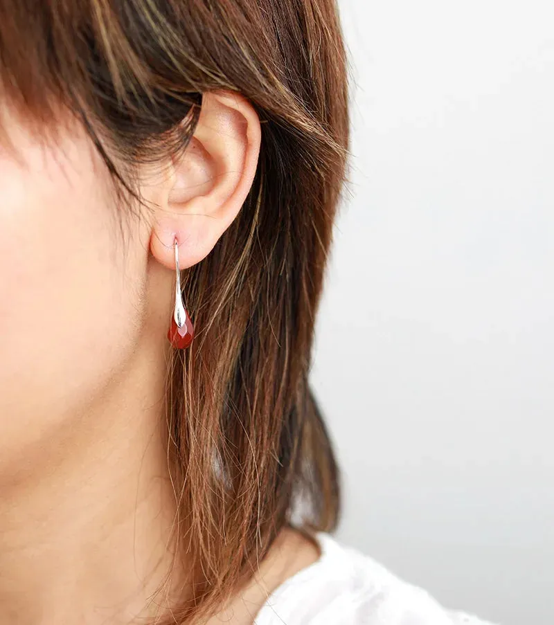 Red Jasper Classic Drop Earrings