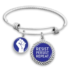 Resist Persist Repeat Charm Bracelet