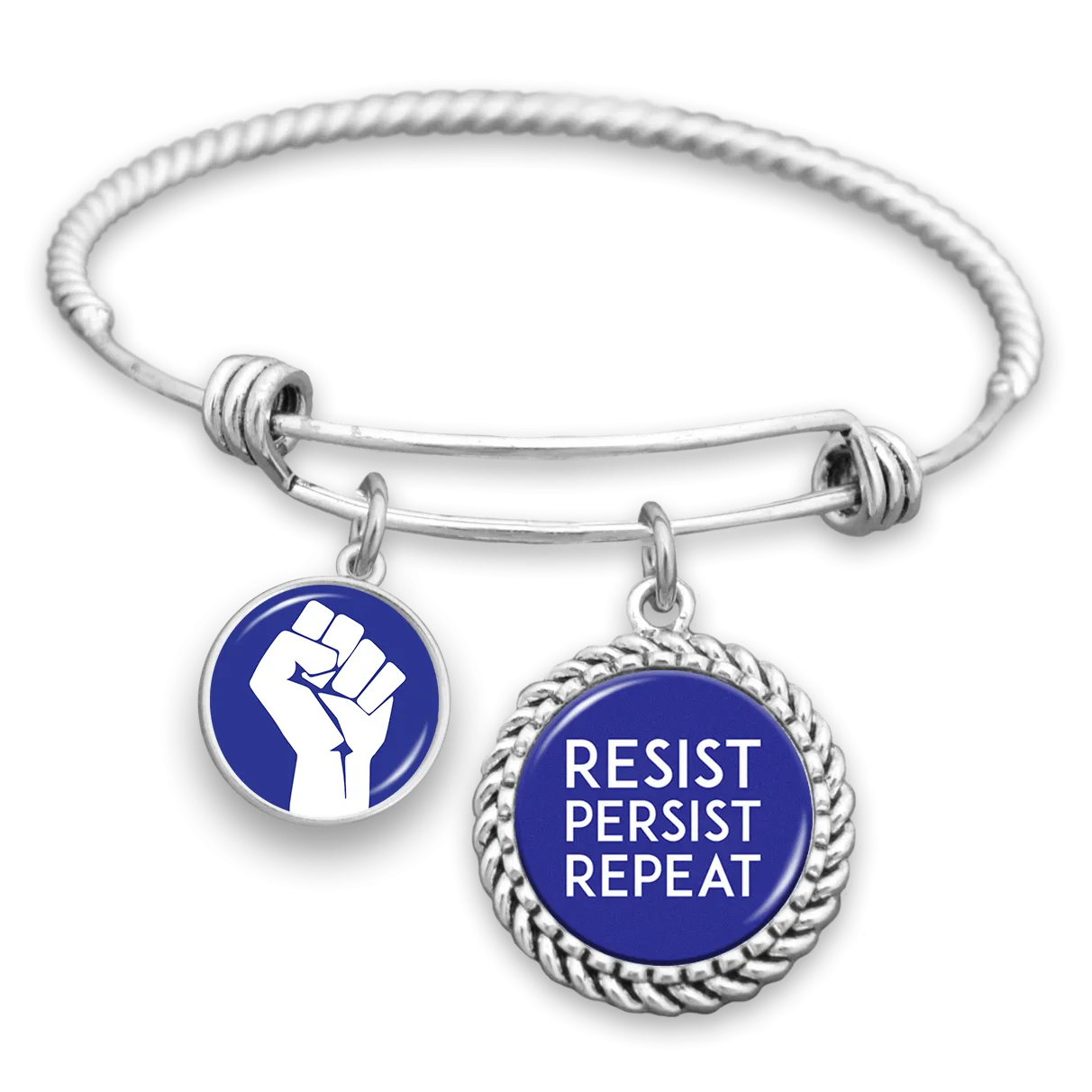 Resist Persist Repeat Charm Bracelet