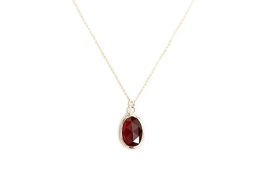 Rose Cut Garnet Necklace
