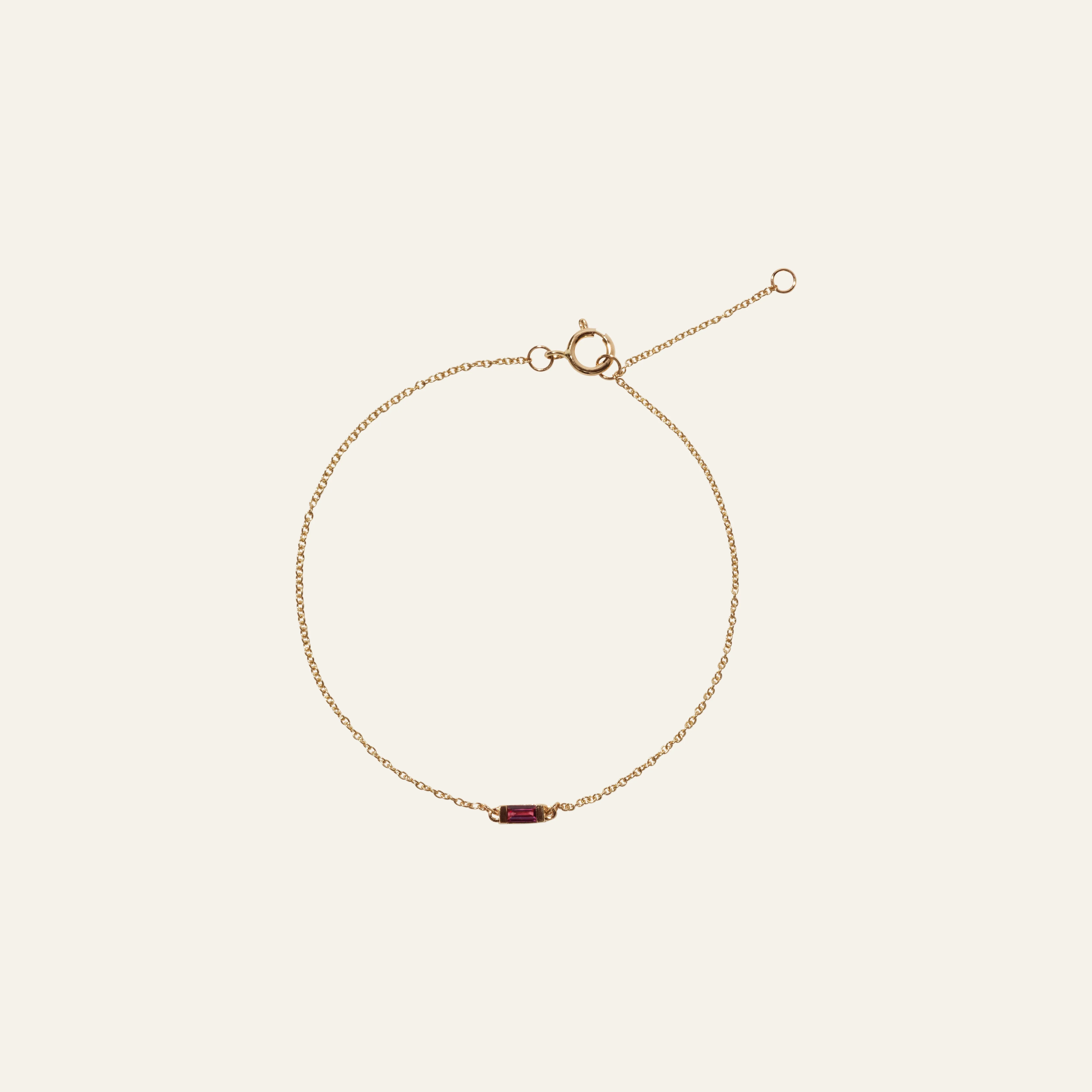 Ruby Baguette Bracelet