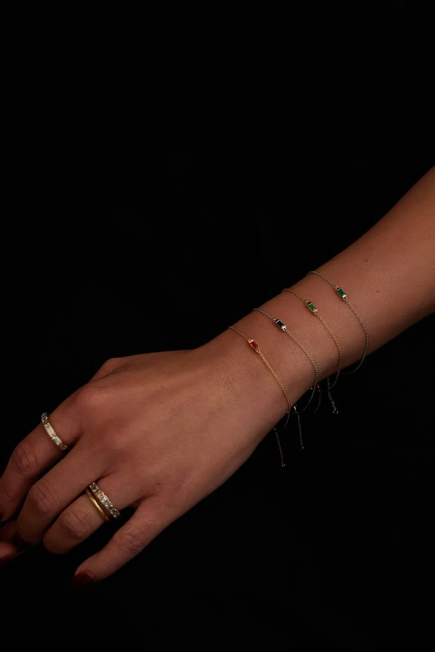 Ruby Baguette Bracelet