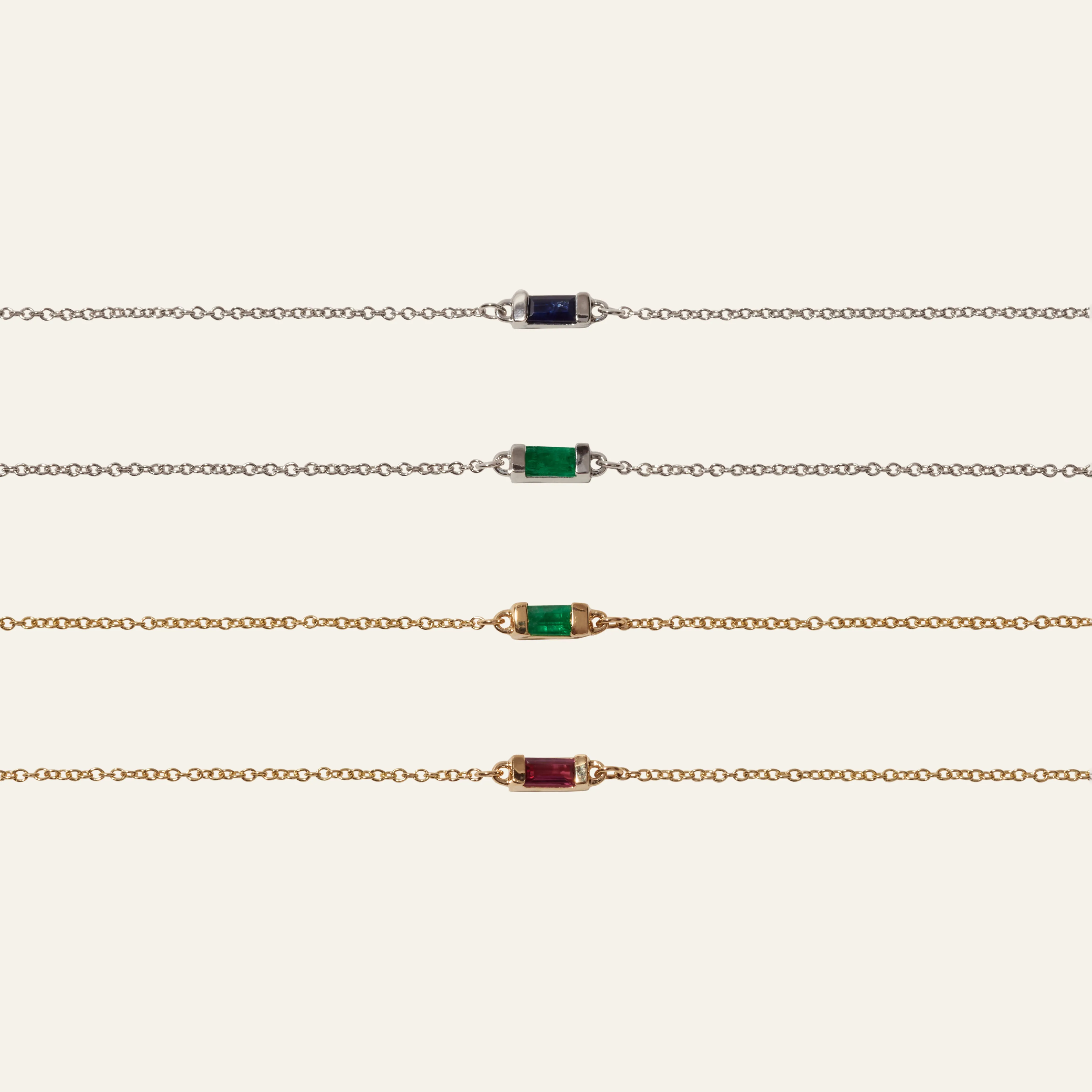Ruby Baguette Bracelet