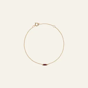 Ruby Baguette Bracelet