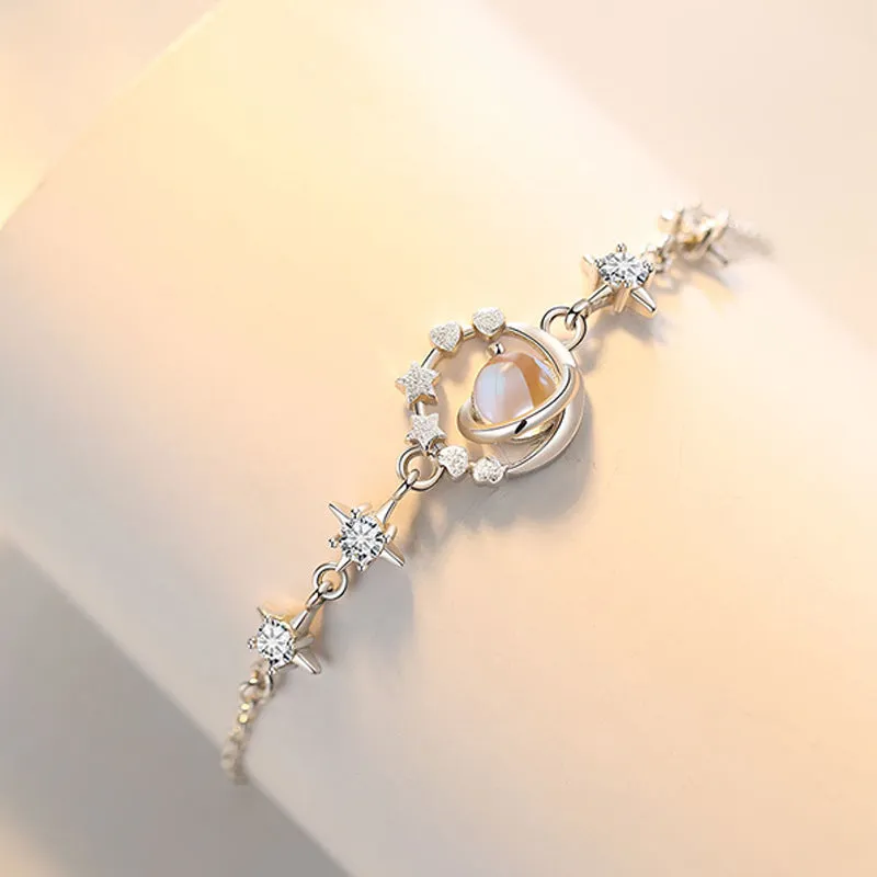 S925 Silver Pluto Delicate Star Bracelet