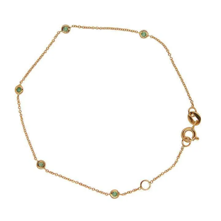 Sacred 5 Emerald Station Bracelet