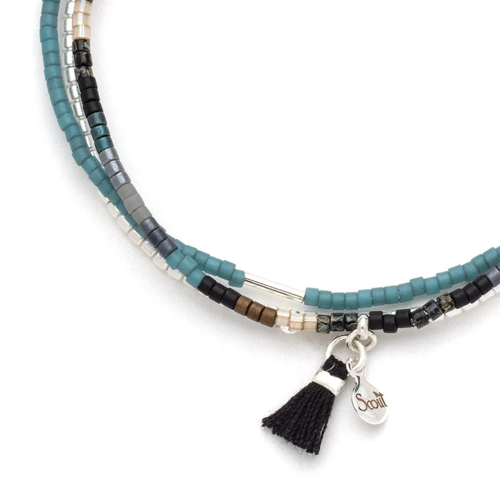 Scout Curated Wears Chromacolor Miyuki Bracelet Trio - Black Multi