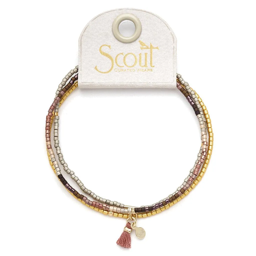 Scout Curated Wears Chromacolor Miyuki Bracelet Trio - Bronze Multi