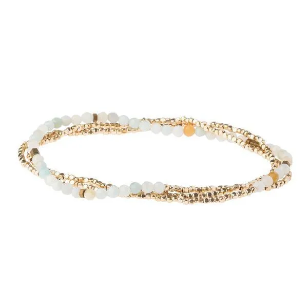 Scout Curated Wears Delicate Stone Wrap Bracelet/Necklace - Amazonite
