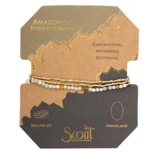Scout Curated Wears Delicate Stone Wrap Bracelet/Necklace - Amazonite