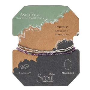 Scout Curated Wears Delicate Stone Wrap Bracelet/Necklace - Amethyst