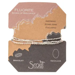 Scout Curated Wears Delicate Stone Wrap Bracelet/Necklace - Fluorite