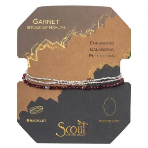 Scout Curated Wears Delicate Stone Wrap Bracelet/Necklace - Garnet