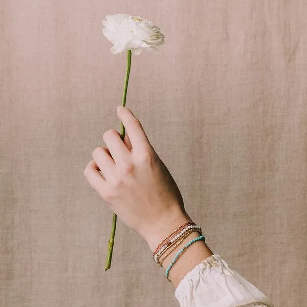 Scout Curated Wears Delicate Stone Wrap Bracelet/Necklace - Garnet