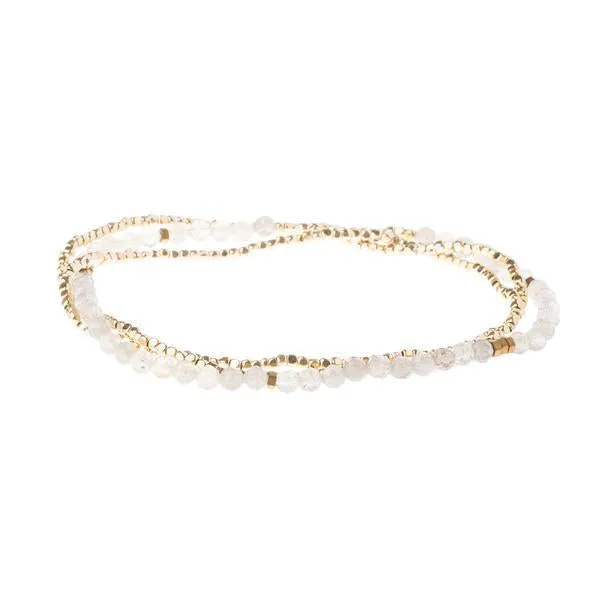 Scout Curated Wears Delicate Stone Wrap Bracelet/Necklace - Labradorite