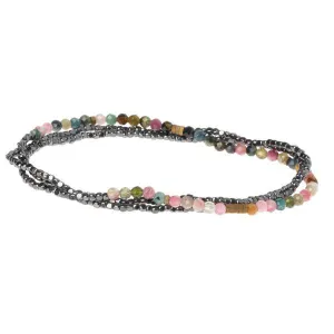 Scout Curated Wears Delicate Stone Wrap Bracelet/Necklace - Tourmaline