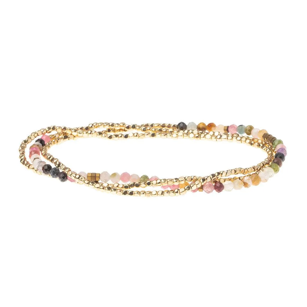 Scout Curated Wears Delicate Stone Wrap Bracelet/Necklace - Tourmaline