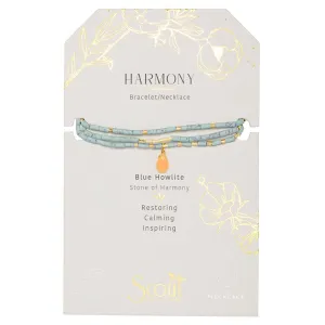 Scout Curated Wears Teardrop Stone Wrap Bracelet - Blue Howlite/Sunstone