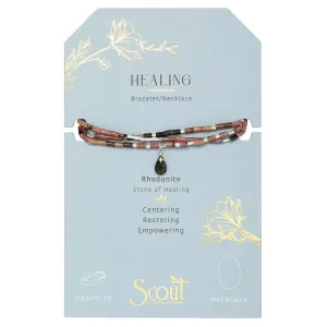 Scout Curated Wears Teardrop Stone Wrap Bracelet - Rhodonite/Pyrite