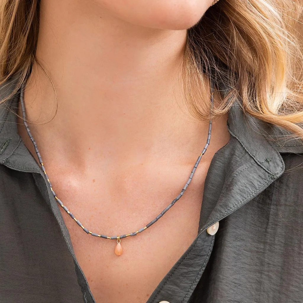 Scout Curated Wears Teardrop Stone Wrap Bracelet - Teal Jade/Pyrite