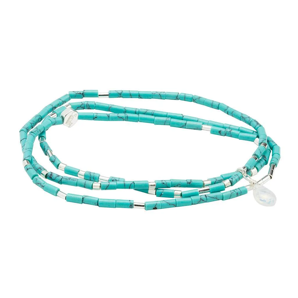Scout Curated Wears Teardrop Stone Wrap Bracelet - Turquoise/Opalite