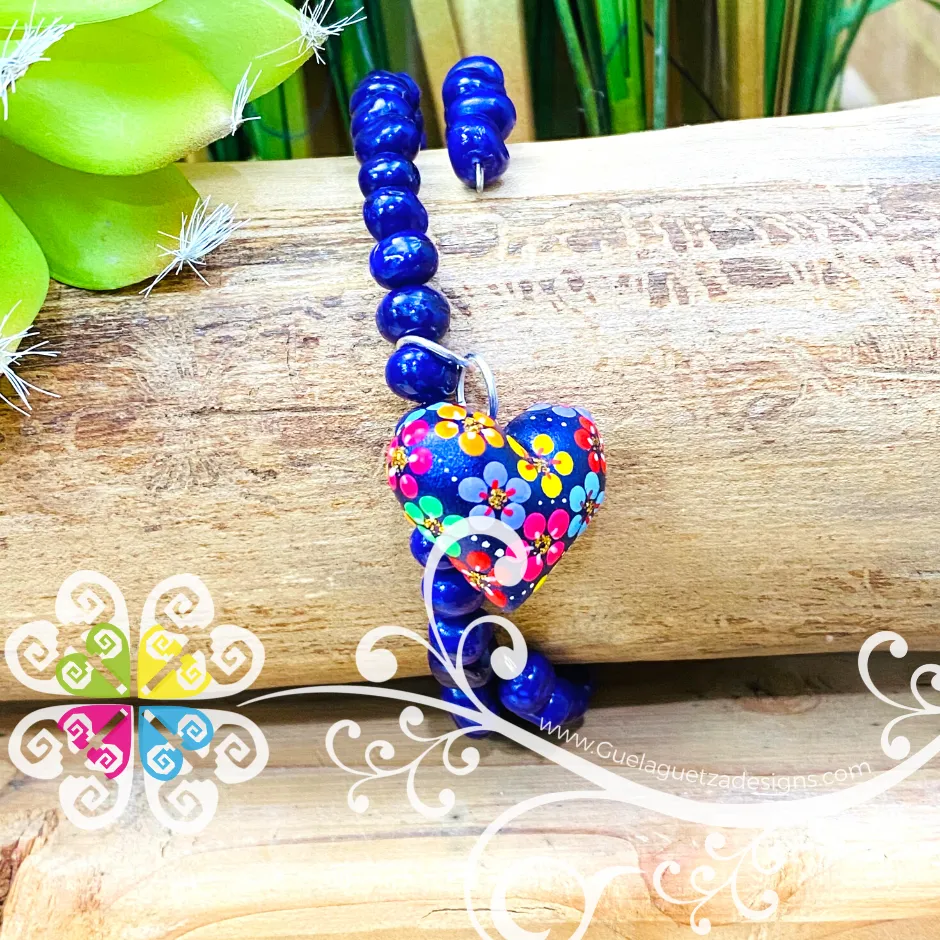Seeds Artisan Bracelet with Wood Heart