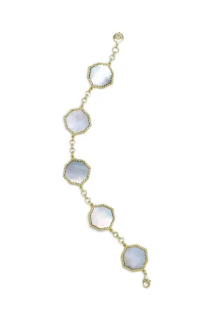 Signature Statement Bracelet in Gray Mother of Pearl