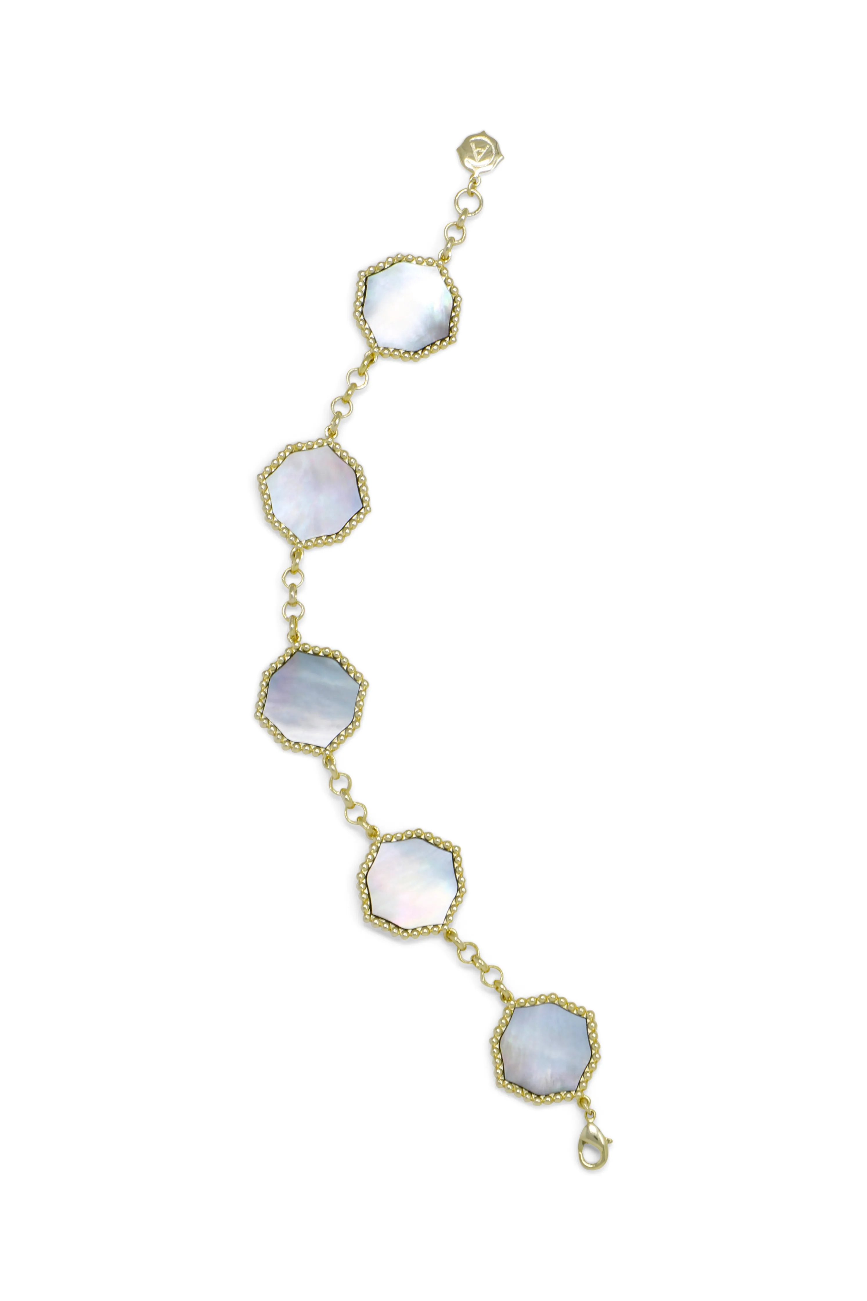 Signature Statement Bracelet in Gray Mother of Pearl
