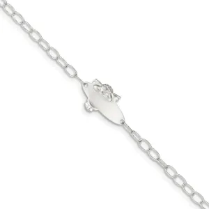Silver Angel Baby Engraveable ID Bracelet