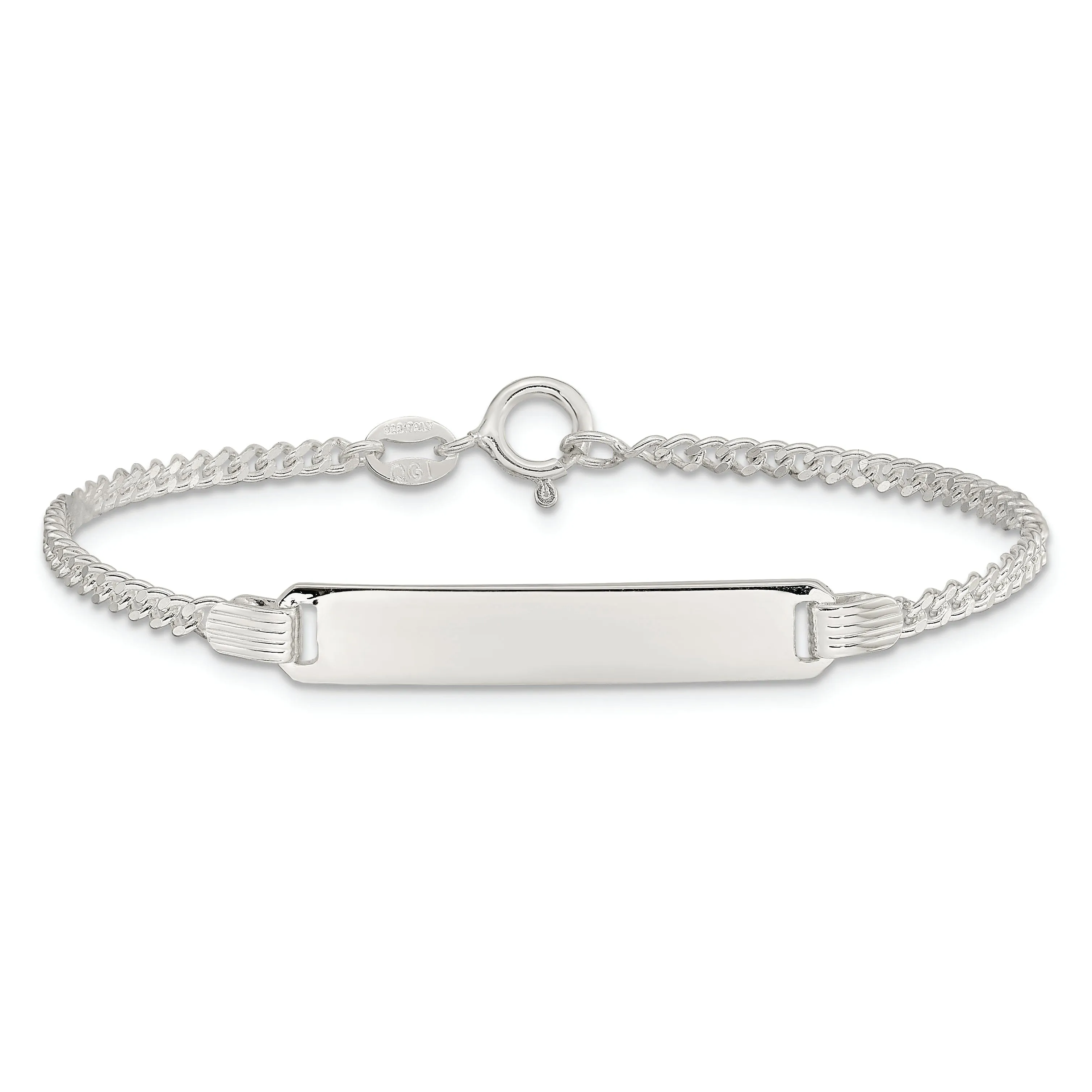 Silver Engravable Children's ID Bracelet