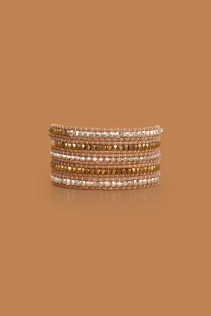 Silver Pearl Grey Five Layer Wrap