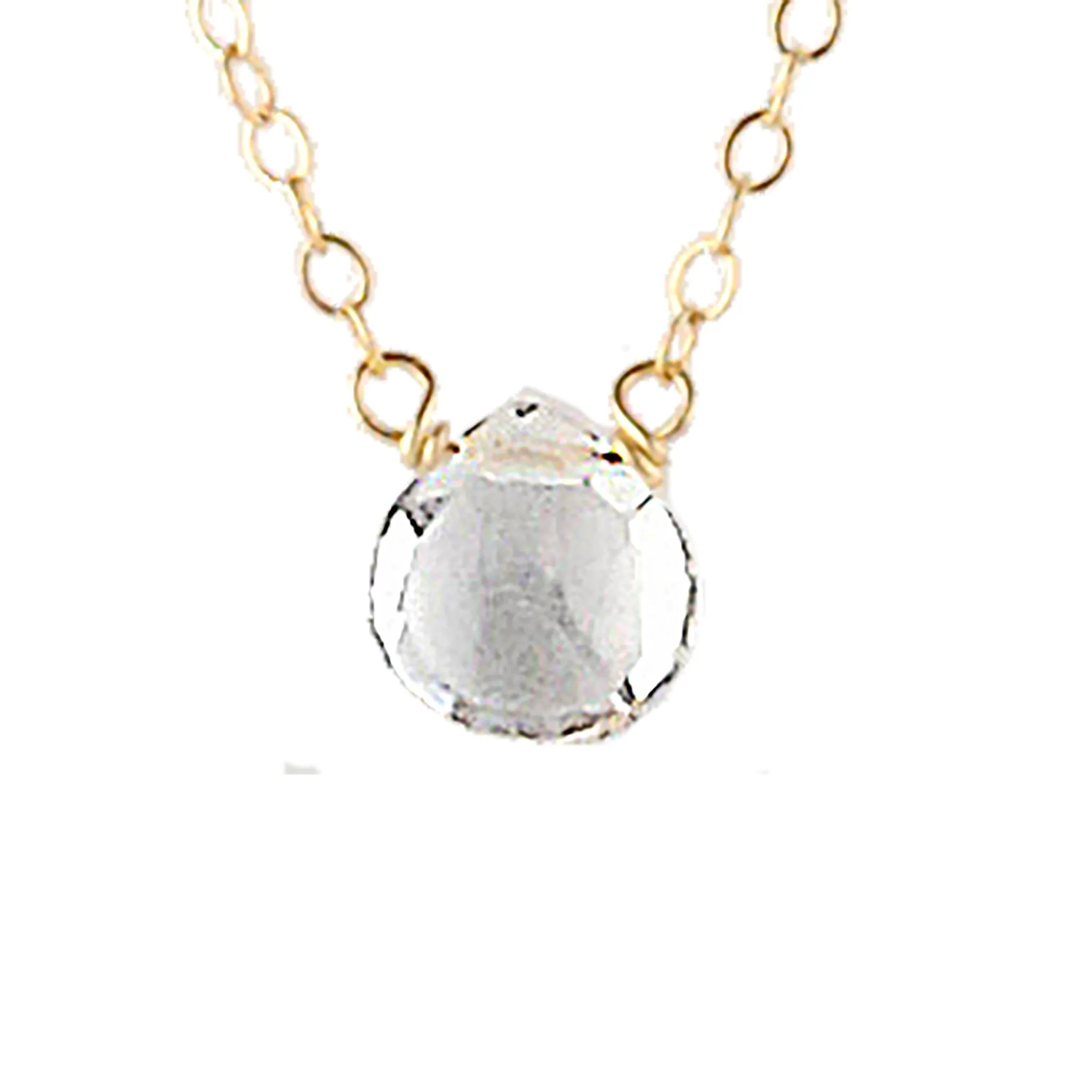 Single Stone Briolette Gemstone Necklace - Click for Additional Gemstone Options