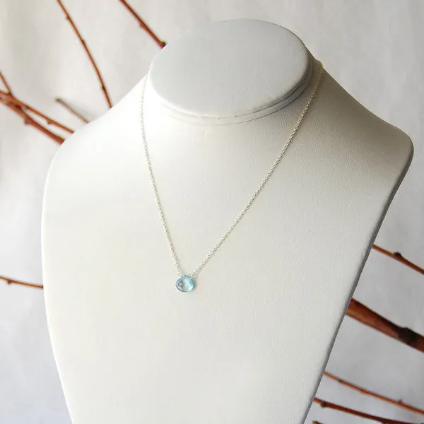 Single Stone Briolette Gemstone Necklace - Click for Additional Gemstone Options