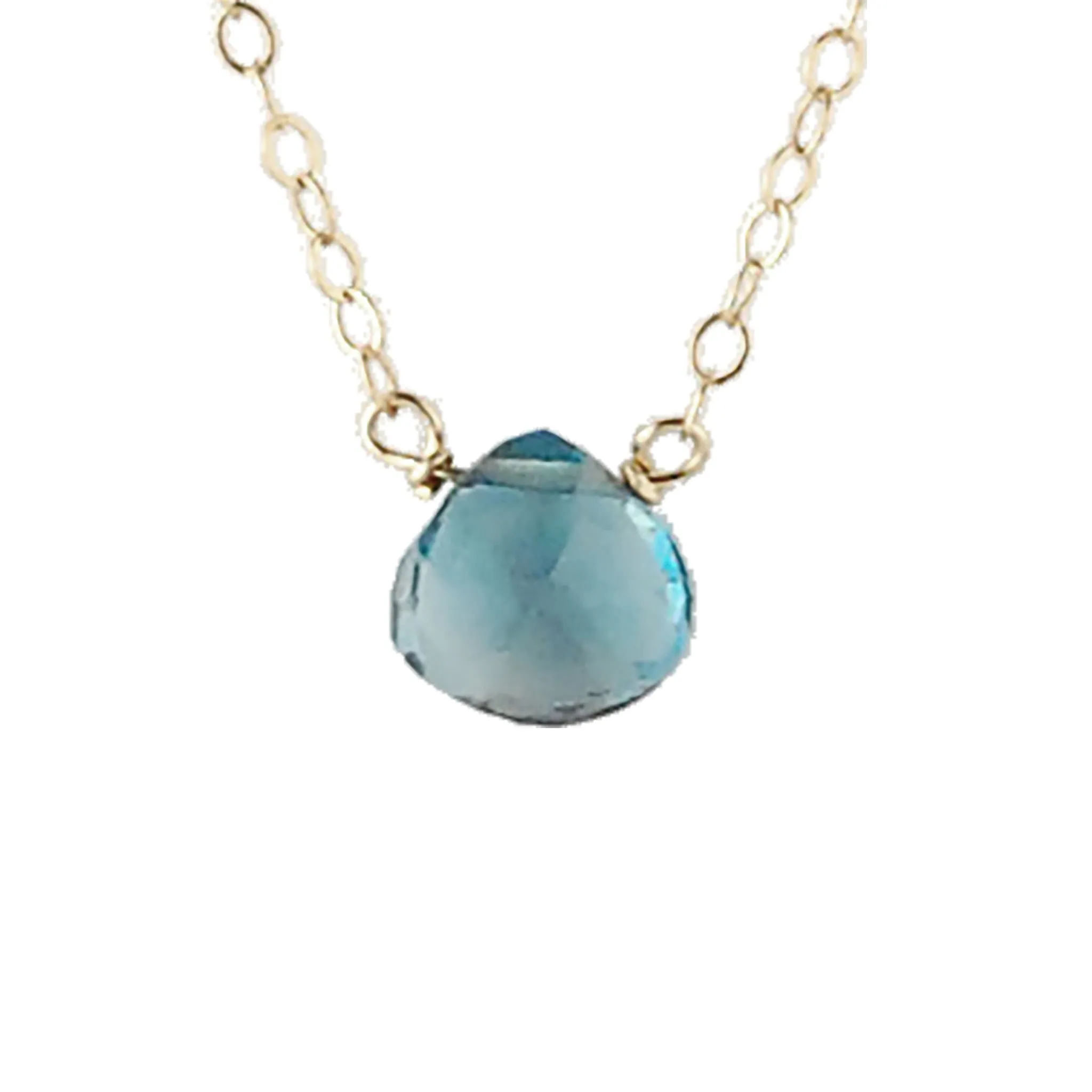 Single Stone Briolette Gemstone Necklace - Click for Additional Gemstone Options