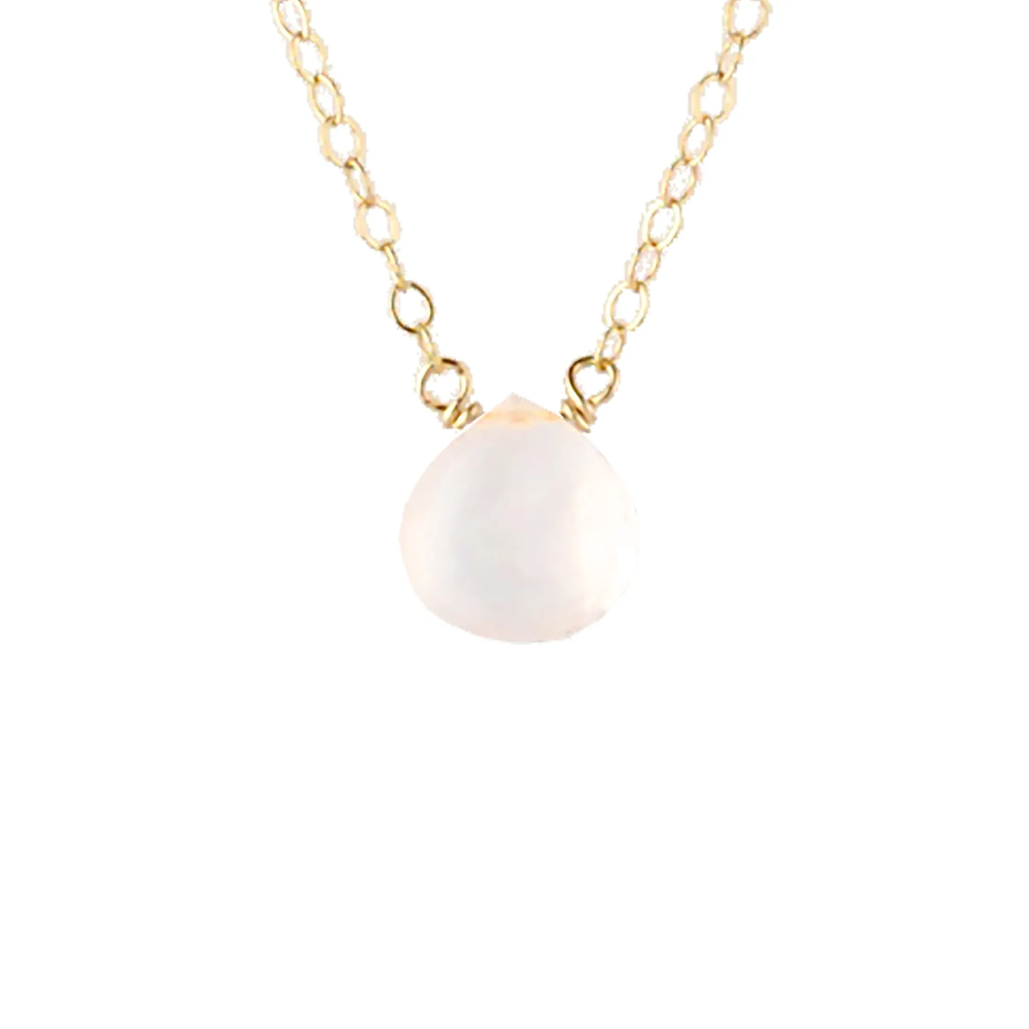 Single Stone Briolette Gemstone Necklace - Click for Additional Gemstone Options