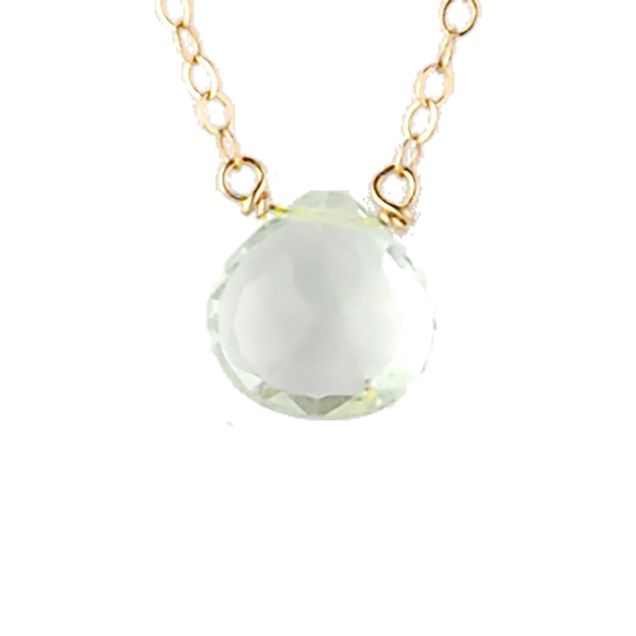 Single Stone Briolette Gemstone Necklace - Click for Additional Gemstone Options