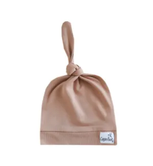 Soft Pecan Top Knot Hat