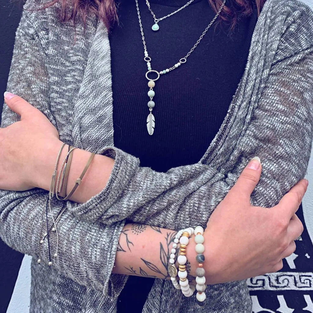 soothe // amazonite and copper mala bead bracelet