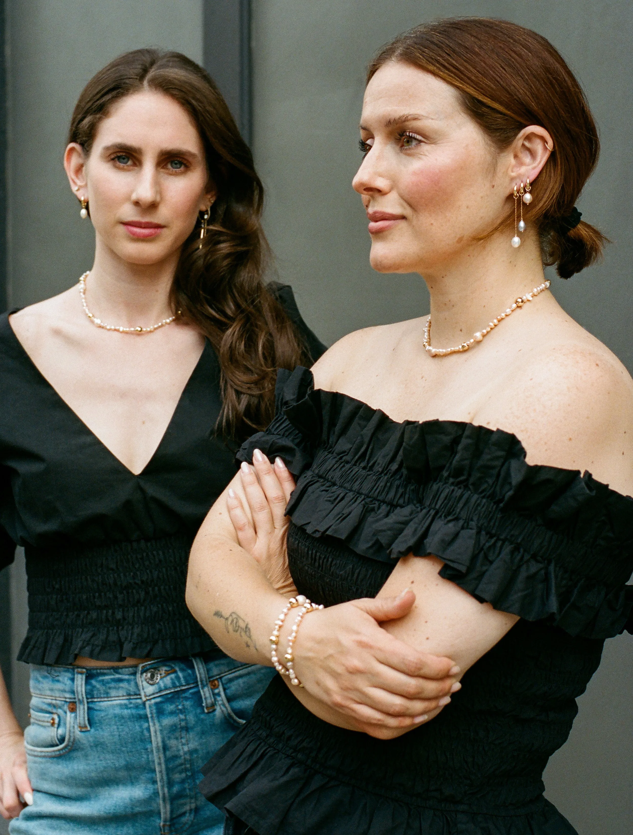 SRJ x KJH Pearl & Gold Bead Bracelet