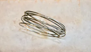 Steel Galaxy Bangle Bracelet