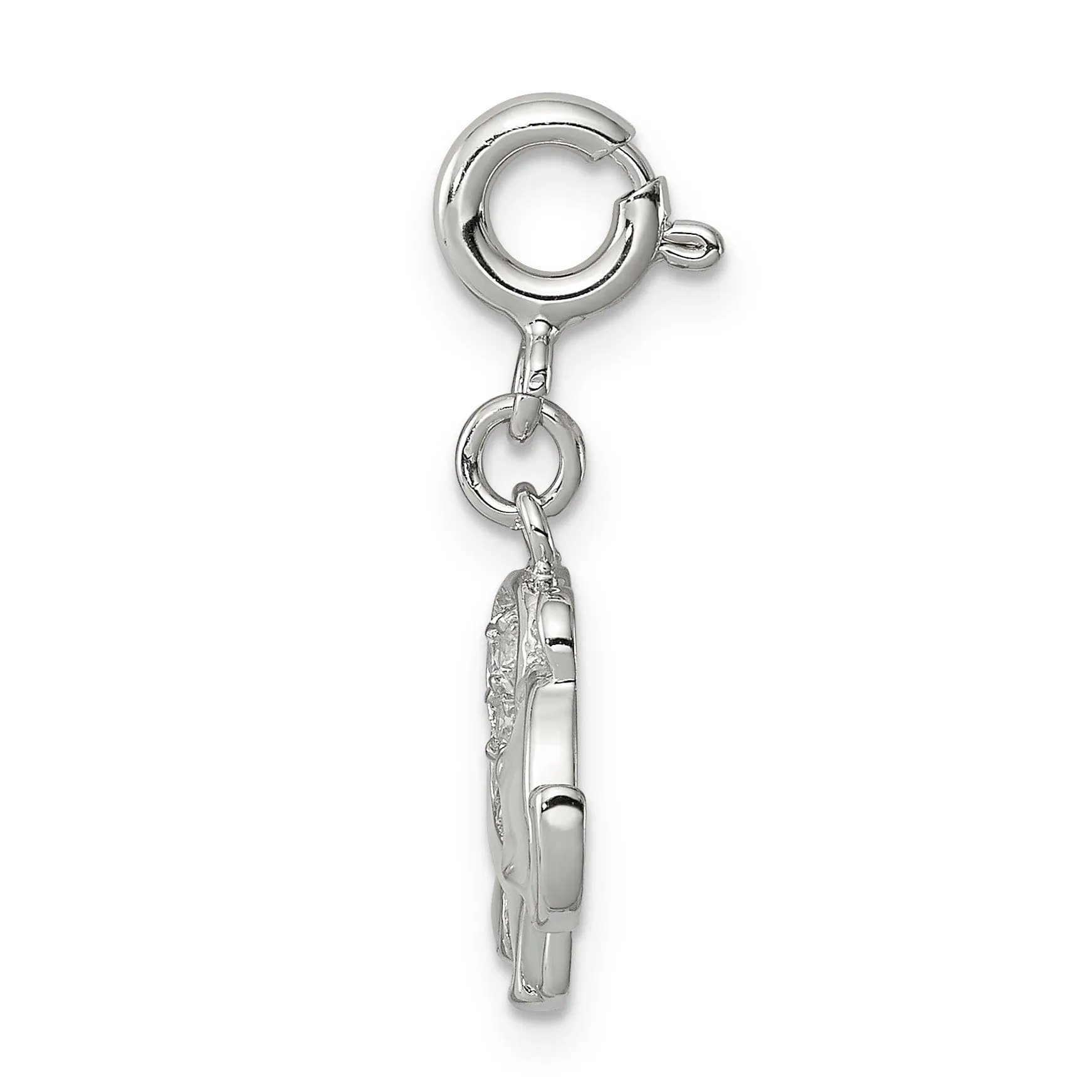 Sterling Silver Blue Enameled Elephant Charm