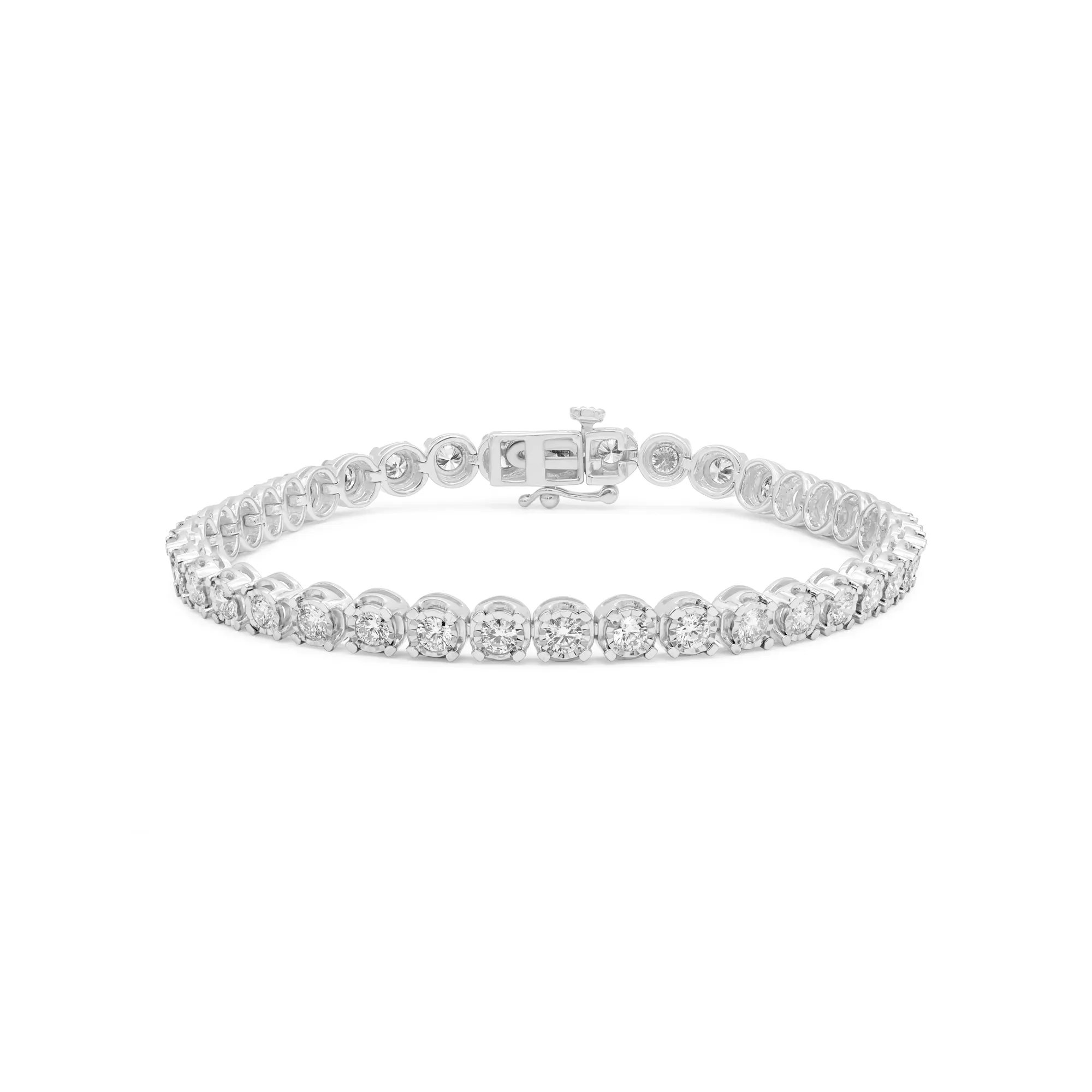 Sterling Silver Lab Grown Diamond Tennis Bracelet