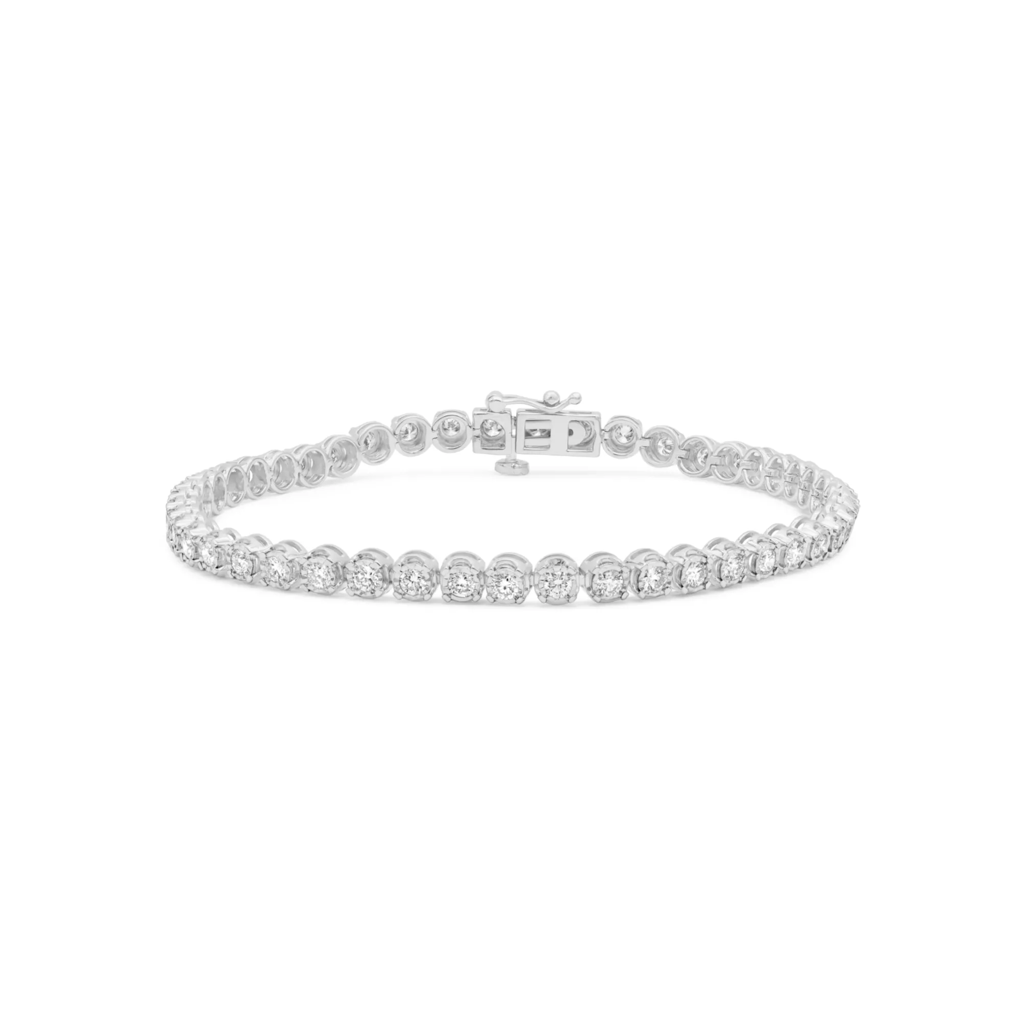 Sterling Silver Lab Grown Diamond Tennis Bracelet