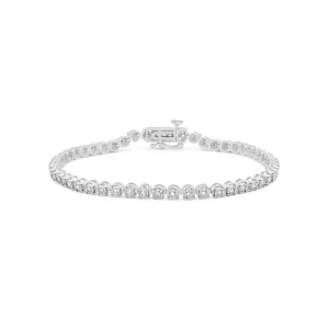 Sterling Silver Lab Grown Diamond Tennis Bracelet